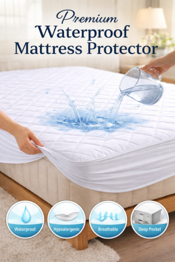 واقي مرتبة فندقي كوين ( 160  سم ×200  سم )  بطبقة عزل عالية الجودة