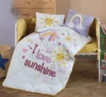 طقم لحاف مواليد 7 قطع قطن مع الحواجز – متعدد الالوان