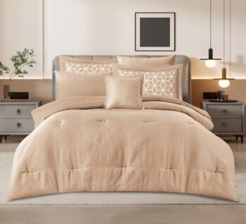 مفرش كوين صيفي 7 قطع – فخامة وراحة متكاملة