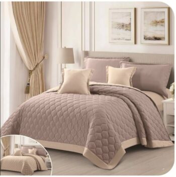 مفرش نفرين مضغوط سادة وجهين – 6 قطع | نعومة وأناقة يومية