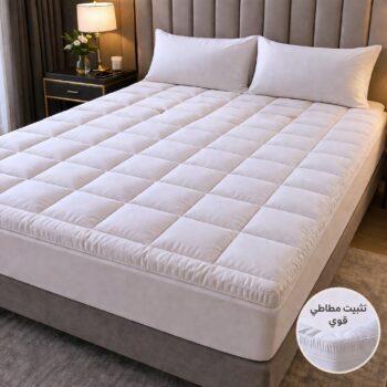 alt="لباد سرير نفر 200×100 سم بارتفاع 14 سم مصنوع من قطن طبيعي 100% يوفر راحة فندقية ونعومة فائقة"